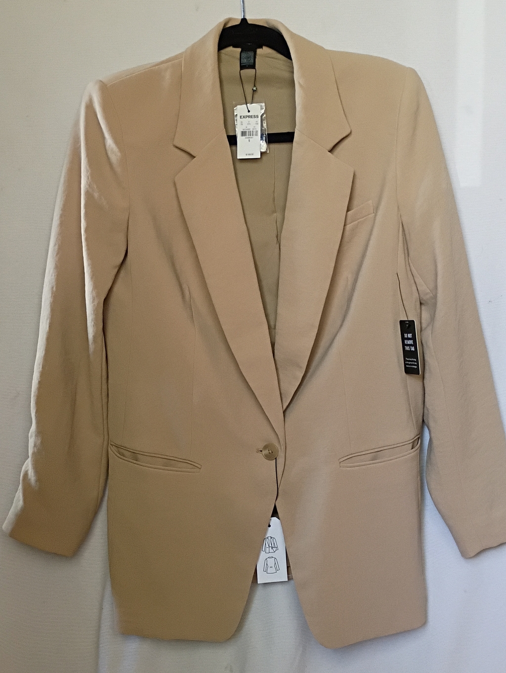 NWT Express Cinch Back Blazer In Tan
